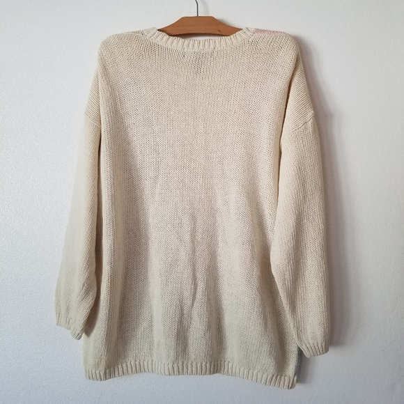 Vtg Gladys Bagley Granny Core Floral Embroidery Button Front Cardigan Sweater - Picture 7 of 12